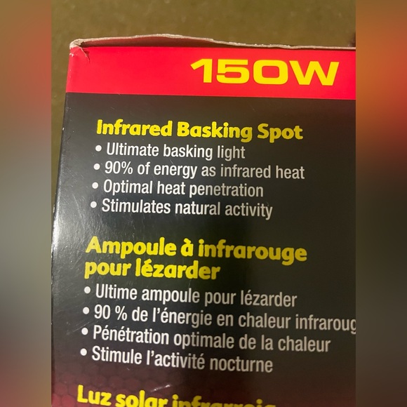 Lot of 2 EXO TERRA 150w Watt Infrared Basking Spot Bulbs for Reptiles Terrarium - Picture 7 of 8